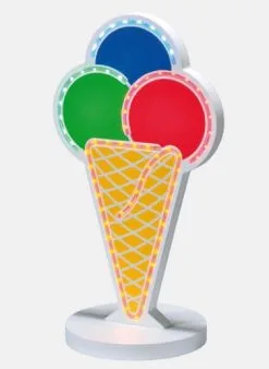 Cono Luminoso Monofacciale, Sagomato, Con LED A Vista.