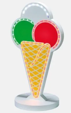 Cono Luminoso Monofacciale, Sagomato, Con LED A Vista.