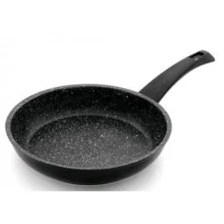 Ristosubito Padella Con Rivestimento Interno In Pietra Lavica Esterno In Vernice PTFE Nero Manico Saldato In BACHELITE Compatibile Con Cucina A Induzione Modello PI632