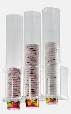 Portacoppette Da Fissare A Parete, Con Estrazione E Inserimento Coppette Dal Fondo.