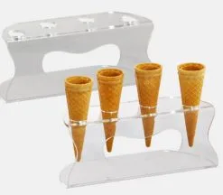 Pratico Ed Elegante Portaconi Di Servizio Con 4 Fori Per Coni Standard. ( 3 PZ )