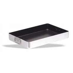 Ristosubito Tegame Rettangolare In Alluminio Antiaderente Con Maniglie Snodate Dimensioni Cm. L 40 X P 30 X 6,5 H Modello 219-140